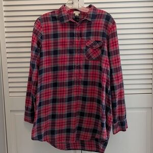 J. Crew Red and Black Plaid Shirt